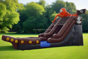 Tobogán Acuático Inflable Personalizado <span class=keywords><strong>con</strong></span> Temática de Barco Pirata, Parque Acuático Inflable <span class=keywords><strong>con</strong></span> <span class=keywords><strong>Piscina</strong></span> para Niños, Fiestas de Verano en el Patio Trasero, <span class=keywords><strong>Alquiler</strong></span> - Product Image 3