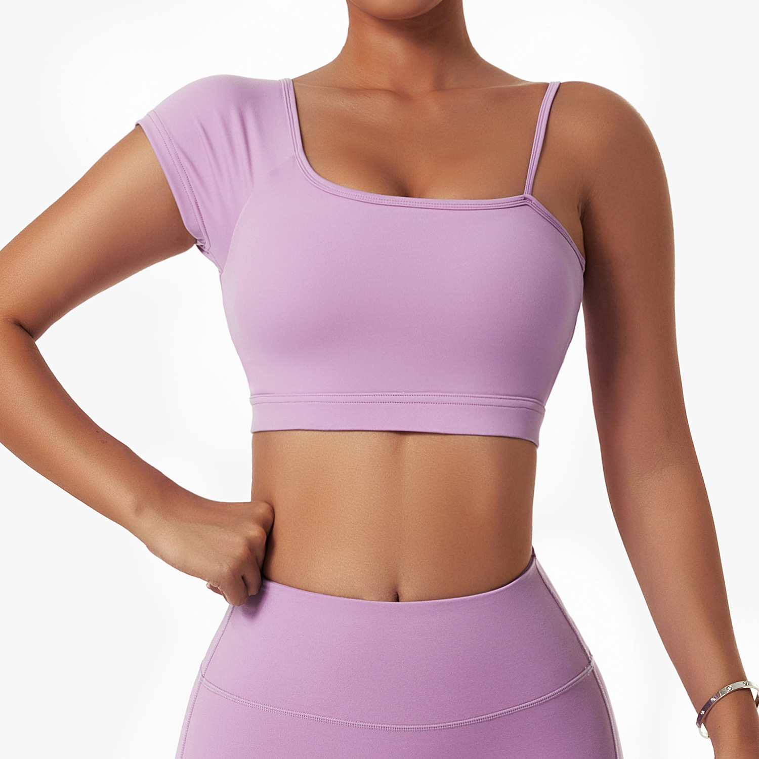Soutien-gorge épaule Inclinée Violet
