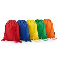 Sac à dos à cordon en polyester imperméable avec logo personnalisé, sac de sport et de gym avec poche latérale zippée pour l'entraînement athlétique
