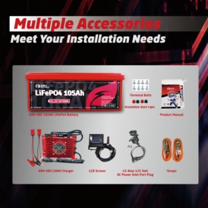 แบตเตอรี่ลิเธียมสำหรับรถกอล์ฟ All in for Kit 51.2V 105Ah 6000-Cycle พร้อมหน้าจอสัมผัส 20 นิ้ว และสายรัด 48v105ah 48v105ah - Product Image 4