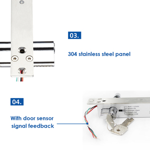 전기 볼트 잠금 출입 통제 시스템 전기 모티스 5선식 안전 장치 저온/시간 지연 유리문 DC 12V NC - Product Image 3