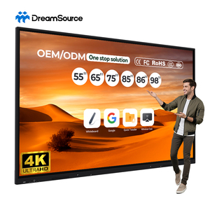 ไวท์บอร์ดอิเล็กทรอนิกส์แบบอินเทอร์แอคทีฟขนาด 65 นิ้ว ความละเอียด 4K HD พร้อมระบบปฏิบัติการ Android 12 หน้าจอสัมผัส IR 20 จุด สำหรับการศึกษาและการใช้งานในสำนักงาน - Product Image 1