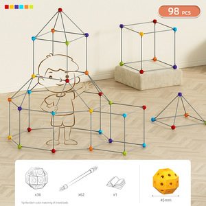 Garçons Filles DIY 3D <span class=keywords><strong>Construction</strong></span> Châteaux Tunnels STEM Building Toys Creative Ultimate <span class=keywords><strong>Fort</strong></span> Kit de <span class=keywords><strong>construction</strong></span> - Product Image 6