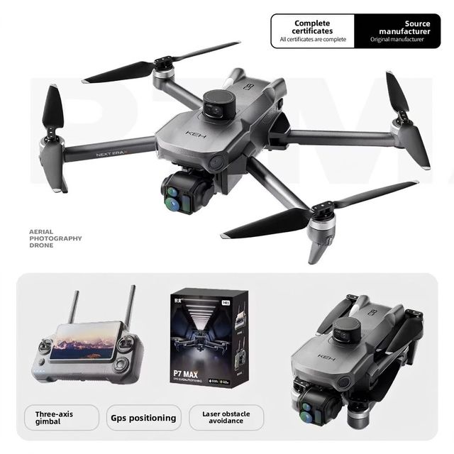 P7MAX Airplane GPS 6KM Image Transmission 6-Axis Gimbal Stabilization Ultra-Clear 4K Professional Aerial Photography Intelligent
