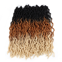 Offre Spéciale – Cheveux Synthétiques Tressés en Fibre Haute Température de 18 Pouces – Fausses Locks Gypsy # Cheveux à trame simple 1B/30/27 doux pour le crochet