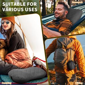 Oreiller de camping gonflable portable et imperméable en polyester 100% avec un nombre de fils de 200TC - Product Image 6