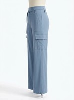 Pantalon de yoga cargo convertible taille haute pour femme, porté 2 façons (jambe large ou jogger), pantalon de sport à cordon de serrage réglable à la cheville