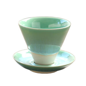 Vente en gros, <span class=keywords><strong>tasse</strong></span> à <span class=keywords><strong>expresso</strong></span> en porcelaine en forme d'entonnoir aux couleurs vives Klin Change, ensemble <span class=keywords><strong>tasse</strong></span> à café, thé et soucoupe en céramique - Product Image 1