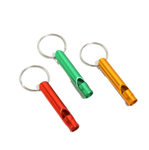 Silbato de Aleación de Aluminio HPW0210, Portátil, para Exteriores, Camping, Caza, Rescate, Supervivencia, Tamaño S, 4.7*0.9cm, con Llavero - Product Image 3