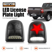 Lámpara de matrícula LED ahumada de 2 piezas con diseño de estrella para GMC Sierra 1500 1999-2013 Yukon Chevrolet Silverado, Plug and Play