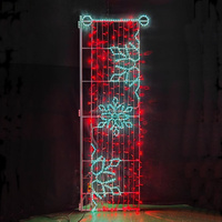 Lumières décoratives de rue 2D à motif d'étoile LED pour Halloween, 220V 110V IP65 étanche, pour jardin, hauteur 250 cm