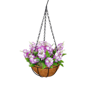 Grands paniers suspendus de 24 pouces pour plantes, <span class=keywords><strong>pots</strong></span> de fleurs, jardinières en fil métallique avec doublure en coco pour plantes artificielles, extérieur, intérieur, vert - Product Image 1