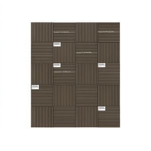 Panneaux acoustiques en bois 24 x 24 Modèle D0100HAJZNA pour la décoration murale de la maison et du bureau - Product Image 1