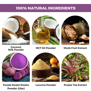 Marca Privada, Superalimento Natural, Polvo para Latte de Coco Ube, Mezcla de Camote Morado y Té Morado, Polvo para Bebida Instantánea - Product Image 4