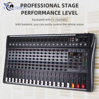 Table de mixage audio professionnelle OEM 16 canaux USB 24 bits DSP en métal avec alimentation fantôme et écran électronique pour soirées, scènes, KTV, DJ
