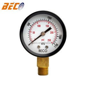 50mm boîtier en acier noir 250Psi Standard Bourdon Tube manomètre manomètre pour <span class=keywords><strong>eau</strong></span> Air GPL gaz carburant fluide - Product Image 6