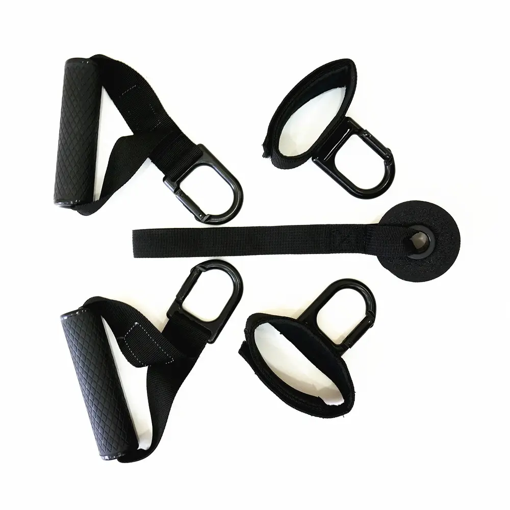 Fitness Accessories Kit for Resistance Bands/Tubes: Including 2 Handles, Door Anchor and Assist Strap Suspension Strap Band Kits