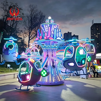 Prix d'usine – Manège extérieur en acier pour parc d'attractions, avion et hélicoptère à commande autonome, 12 places, pour centre commercial