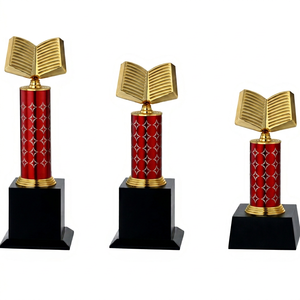 Premium Die Casting Metal Trophy with Gold Chrome Finish Corporate/Geometric Design UV Printing Laser Engraved for Sports Events - Product Image 1