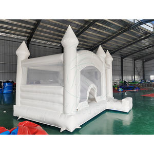 Castillo Inflable Blanco de PVC Resistente y de Alta Calidad con Tobogán y Piscina de Pelotas, Castillo Inflable Blanco para Bodas y Fiestas - Product Image 6