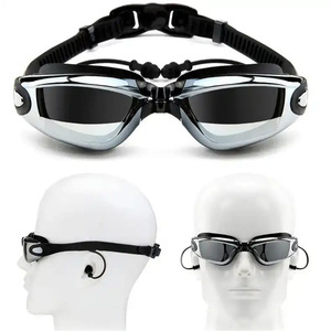 Vente chaude L001 <span class=keywords><strong>Lunettes</strong></span> <span class=keywords><strong>de</strong></span> <span class=keywords><strong>natation</strong></span> pour adultes <span class=keywords><strong>Lunettes</strong></span> <span class=keywords><strong>de</strong></span> piscine anti-buée avec protection UV Monture en silicone étanche et bouchons d'oreilles - Product Image 1