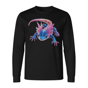 T-Shirt a Maniche Lunghe con Grafica Axolotl Kawaii, Unisex per Adulti, Stampa Digitale Promozionale - Product Image 2