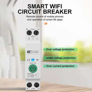 <span class=keywords><strong>Interruptor</strong></span> Temporizador Inteligente Wi-Fi Tuya, <span class=keywords><strong>Interruptor</strong></span> de Circuito en Miniatura (MCB) de 63A, Pa66, 240V, 50/60Hz, Control Remoto Inalámbrico, Seguridad para el Hogar - Product Image 2