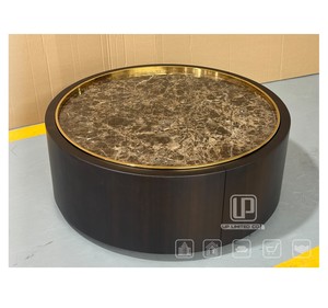 Updecors Supply Wood Construction Marble <b>Round</b> Coffee <b>Table</b> <b>Side</b> Coffee <b>Table</b> Room Marble <b>Round</b> Coffee <b>Table</b> - Product Image 1