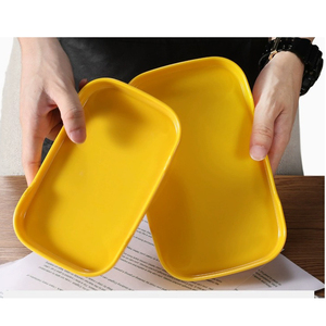 Nhà Máy biểu tượng tùy chỉnh hình chữ nhật thực phẩm BBQ phục vụ khay Stackable nhựa promo đầy màu sắc nhà hàng đen cắm trại tấm nhựa - Product Image 6