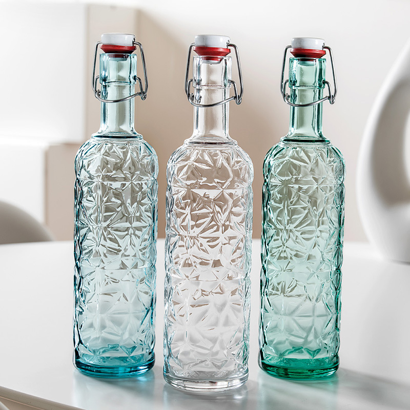 Europäischer Hersteller 1000ml Glasflasche mit Bügelverschluss, Weinflaschen, Getränkedesign, mattierte Saft-, Milch- und Weinflasche| Alibaba.com