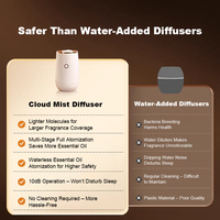 Diffuseur d'arômes professionnel sans eau rechargeable par type-C, pour voiture et maison, purificateur d'air, huile essentielle, 10 ml, batterie portable