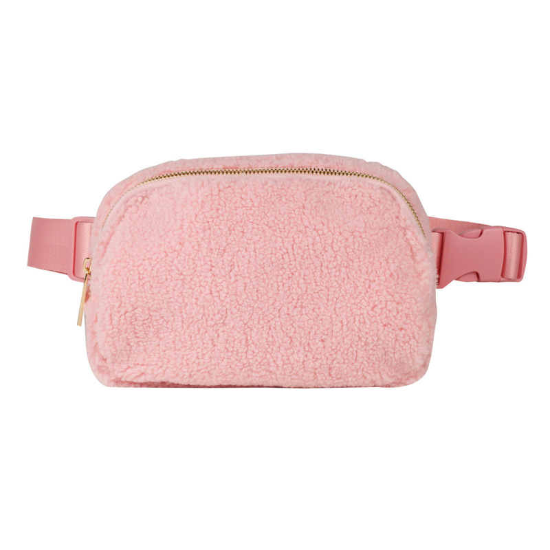 Adjustable Strap Fleece Waist Bag Fanny
