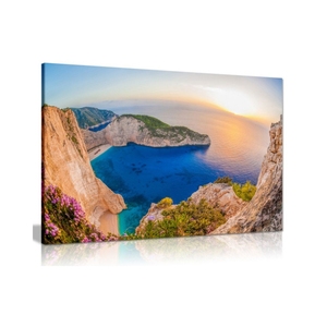 Manifesto della pittura del paesaggio della struttura interna della pittura della parete di architettura della tela di arte della parete di architettura della porta del Mediterraneo - Product Image 3