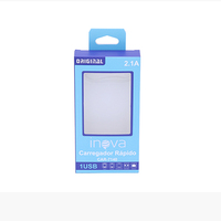 Boîte en papier écologique personnalisée, emballage de téléphone avec fenêtre en PVC
