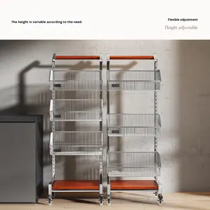 ชั้นวางของ ชั้นวางขนม ชั้นวางของในห้องนั่งเล่น ตู้เก็บของโลหะคุณภาพสูง ตู้เก็บของสไตล์วิน<span class=keywords><strong>เท</strong></span><span class=keywords><strong>จ</strong></span> รถเข็นเก็บของอเนกประสงค์ - Product Image 4