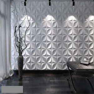 Painéis de parede para banheiro, painéis decorativos modernos de pvc com efeito 3d para escritório 300*300mm/500*500mm