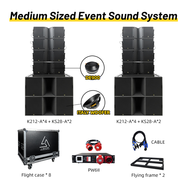Active Big Line Array K212 Double 12 Inch KS28 Subwoofer Concert Speaker
