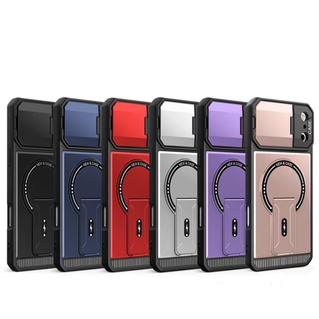 Silky Touch Shockproof Magnet Phone Case for iPhone 17 Air 16 15 14 13 Pro Max Plus Cover With Camera Protection & Stand