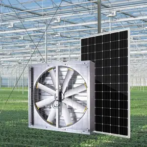 48-Inch 440W Waterproof Solar Powered Wall Mounted Axial Flow Industrial Ventilation Fan Poultry Chicken Pig Farms Chicken Fan