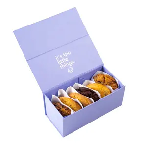 Venda quente Por Atacado Popular Cookie Box Luxo Biscuit Bolo Donuts Pão Sushi Pastelaria Catering Magnetic Paper Bakery Packaging Box