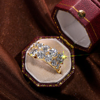 Bagues ouvertes en argent S925 personnalisées pour femmes, bijoux fins avec moissanite VVS GRA, idéales pour anniversaire, Saint-Valentin, Noël