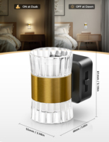 Luz Nocturna LOHAS con Enchufe de Pared, Estilo Aplique, 3000K, Brillo Regulable, Sensor de Anochecer al Amanecer, Iluminación Nocturna para Dormitorio