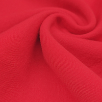 Tissu éponge en polyester CVC extensible solide à vendre 400GSM, tissu terri éponge français en coton brossé de haute qualité pour sweats à capuche/