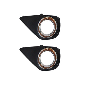 Cubierta cromada para faros antiniebla para Toyota Vios 2013-2016, embellecedor negro para faros delanteros, material PP, fijación con tornillos - Product Image 2