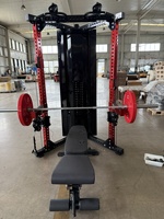 Rack de Potencia Comercial Multifuncional para Gimnasio, Equipo de Entrenamiento de Fuerza y Fitness, Máquina con Sistema de Poleas