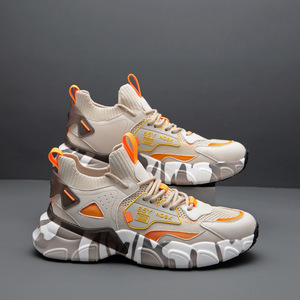 Calzado deportivo informal al por mayor, económico y de alta calidad, con tejido de malla con nervaduras, logotipo personalizado, calzado deportivo para hombre - Product Image 5