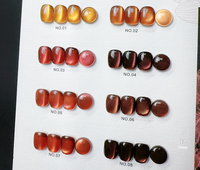 Vente en gros OEM – Gel UV Effet Œil de Chat Ambre Chatoyant Automnal 12 Couleurs, Gel à Ongles Magnétique Métallique Flash pour Salons de Manucure et Manucure DIY