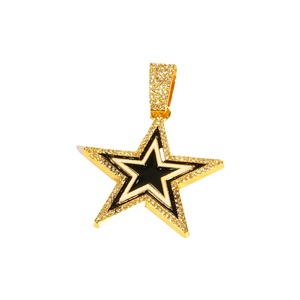 Collar con Colgante de Estrella de Cinco Puntas con Goteo de Aceite Azul y Perla, Insignia del Equipo de Rugby de los Dallas Cowboys, Éxito de Ventas Europeo y Americano - Product Image 1