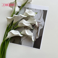 TH1565 Fleur artificielle de calla en EVA de haute qualité, réaliste, avec tige décorative pour mariage et intérieur