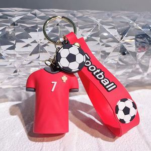 Cartoon Double-<b>sided</b> Soccer Jersey Keychain Pendant PVC Durable Accessories - Product Image 6